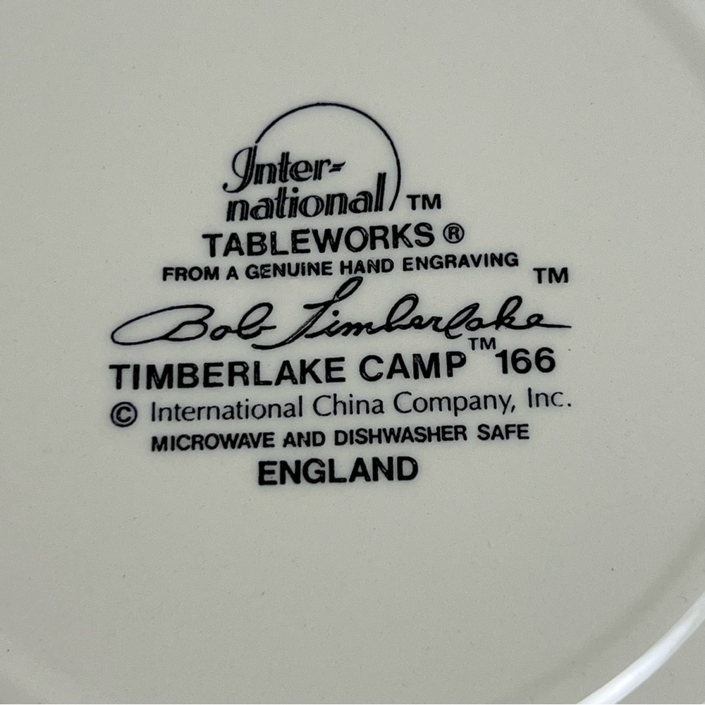International Bob Timberlake Camp Green Salad Plate 7 7/8” Lodge Outdoors - Picture 7 of 7